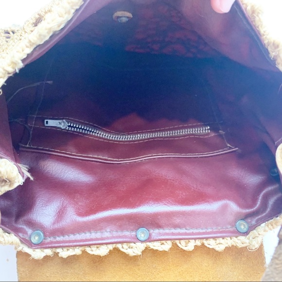 Vintage | 70's Boho Macrame Leather Bag - Picture 9 of 9